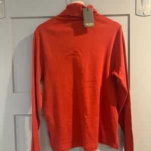 Todd Snyder Solid Interlock Jersey Turtleneck Red Spicy Tomato Small S